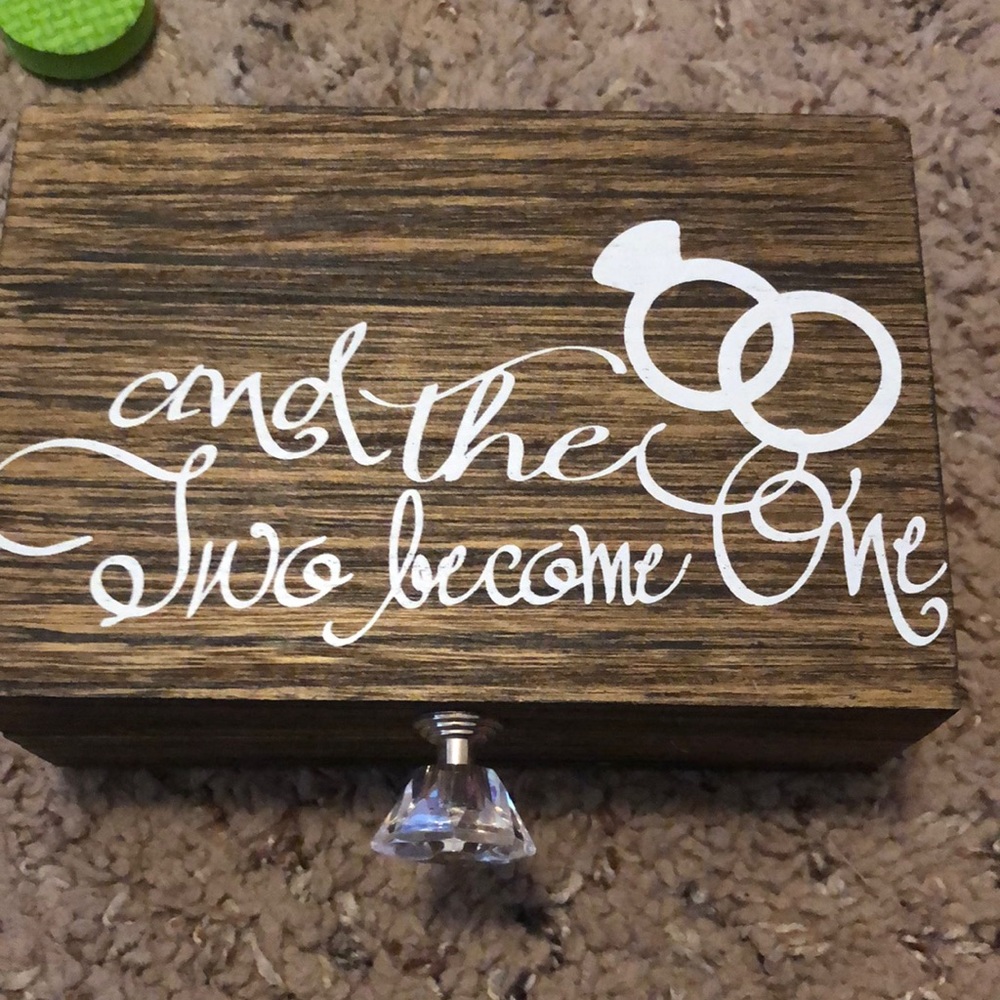 Mr. and Mrs. Wood Wedding Ring Box